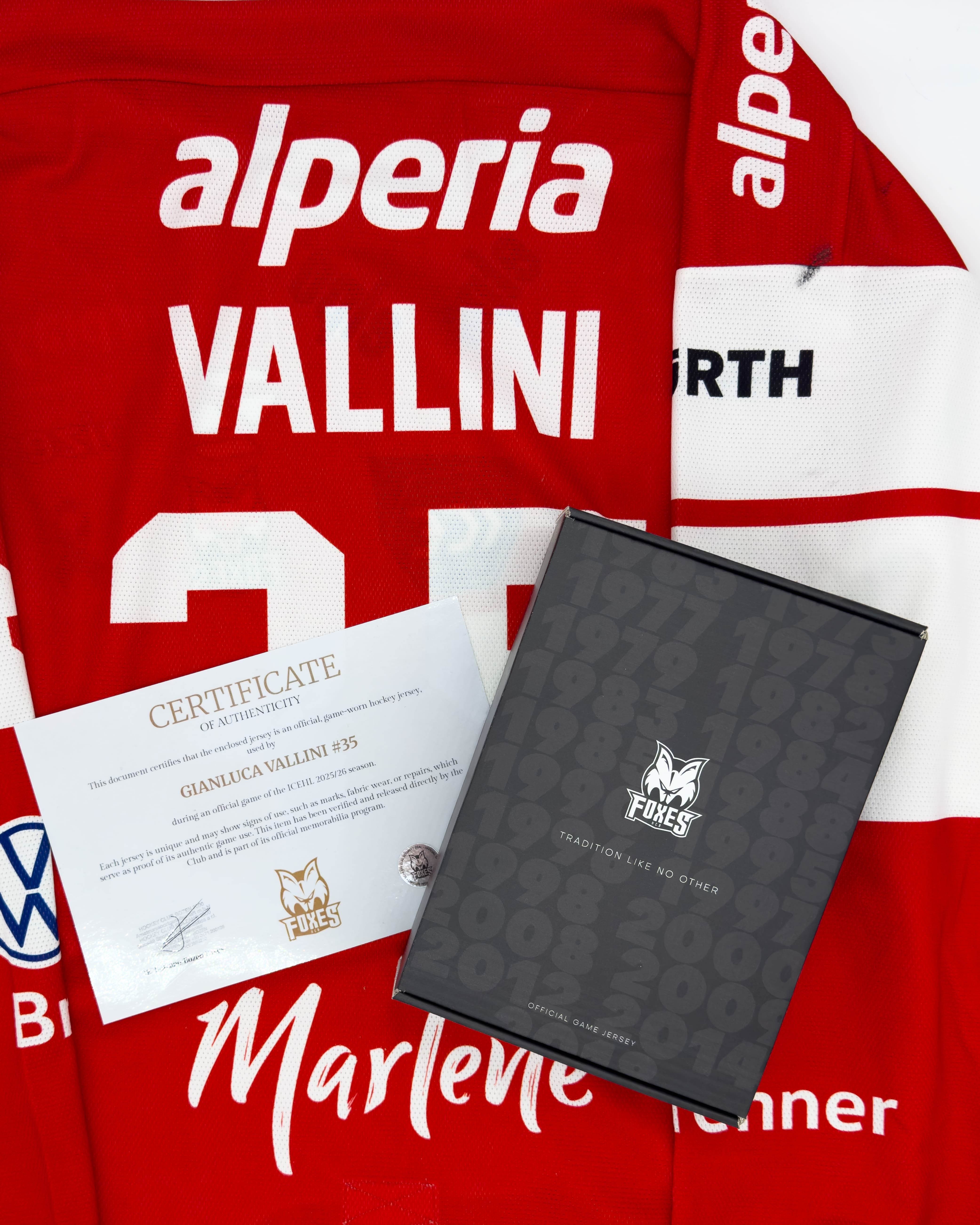 2025/2026 Game Worn Jersey - Home Red