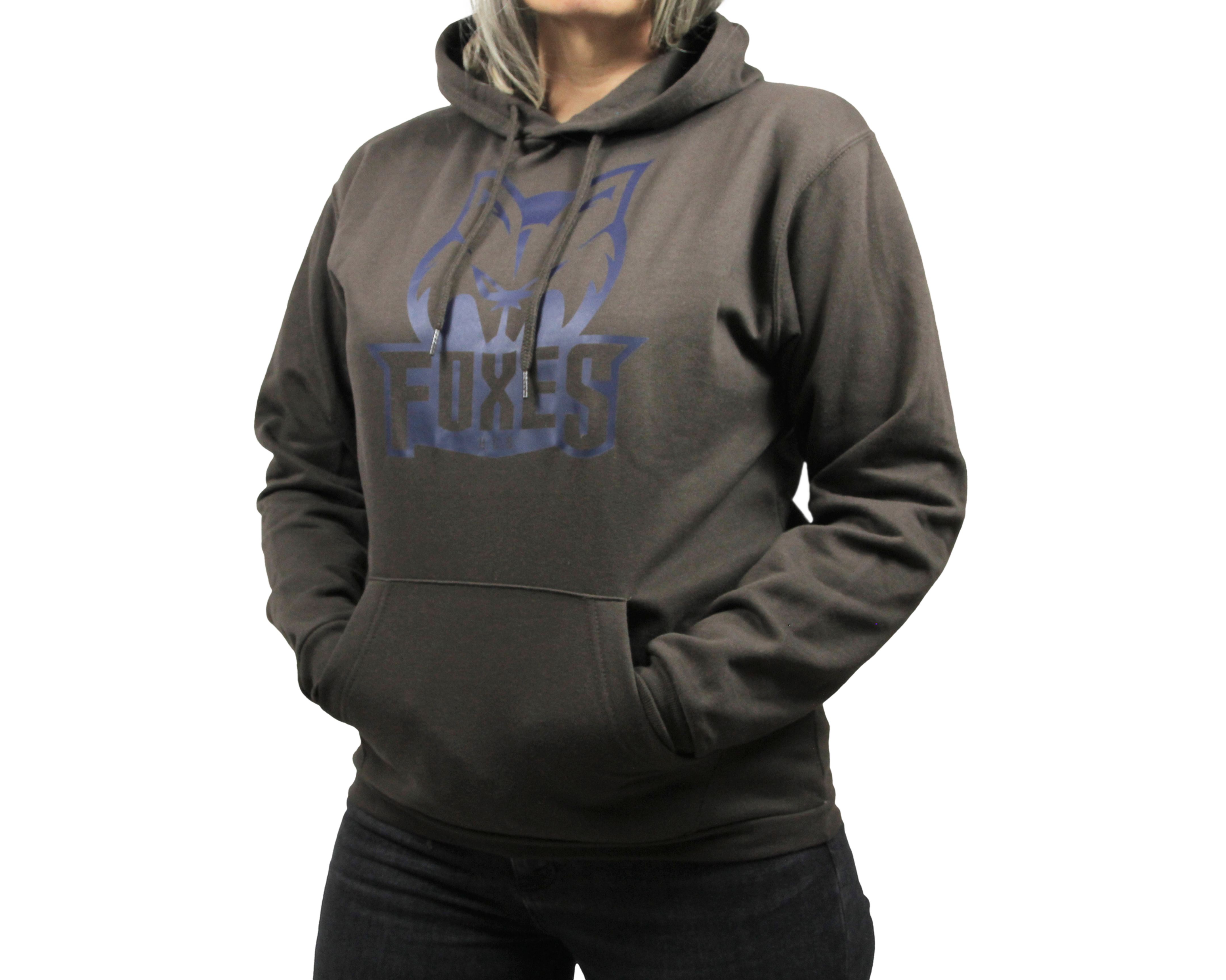 Hoody - Brown with Blue Logo - Image 2